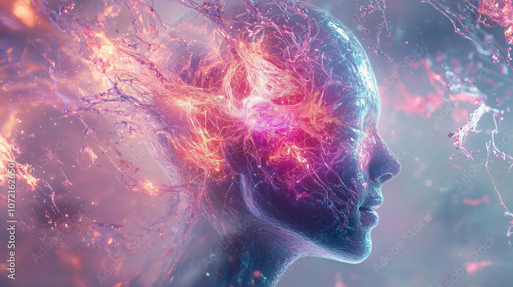 Hyper-Realistic Illustration of Human Head with Glowing Neural Connections | Digital Art Representing Artificial Intelligence Hyper-Realistic Illustration of Human Head with Glowing Neural Connections | Digital Art Representing Artificial Intelligence