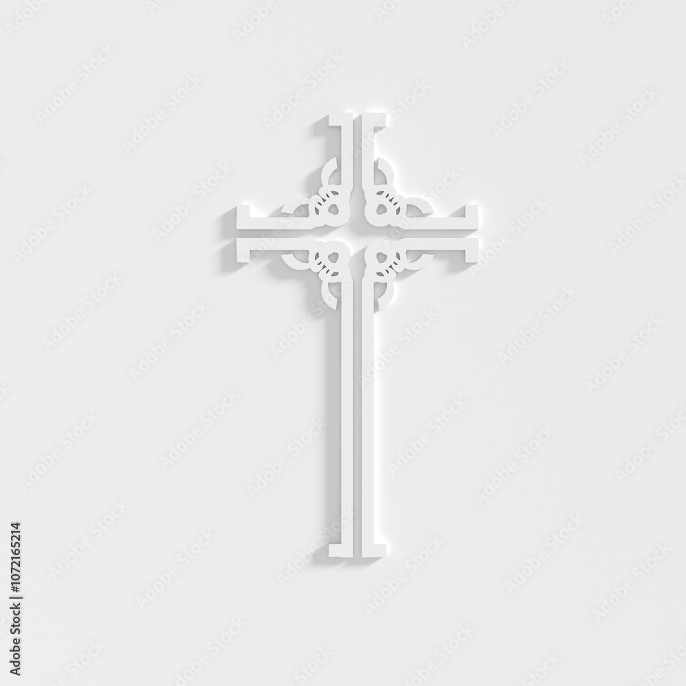 Christian cross. Religion concept illustration. 3D render Christian cross. Religion concept illustration. 3D render