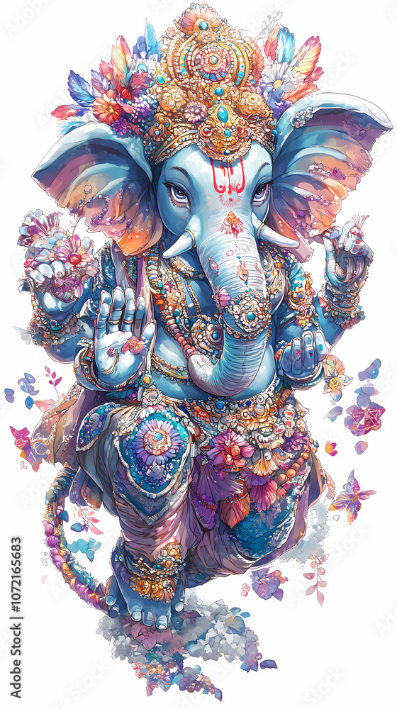 Fototapeta premium Divine Beast-Human Hybrid God in Anime Manga Fantasy Art