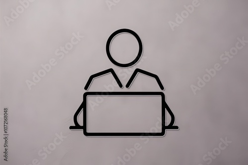 Person Using Laptop, Illustration 