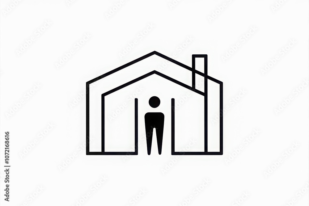 Fototapeta premium Person Inside a House