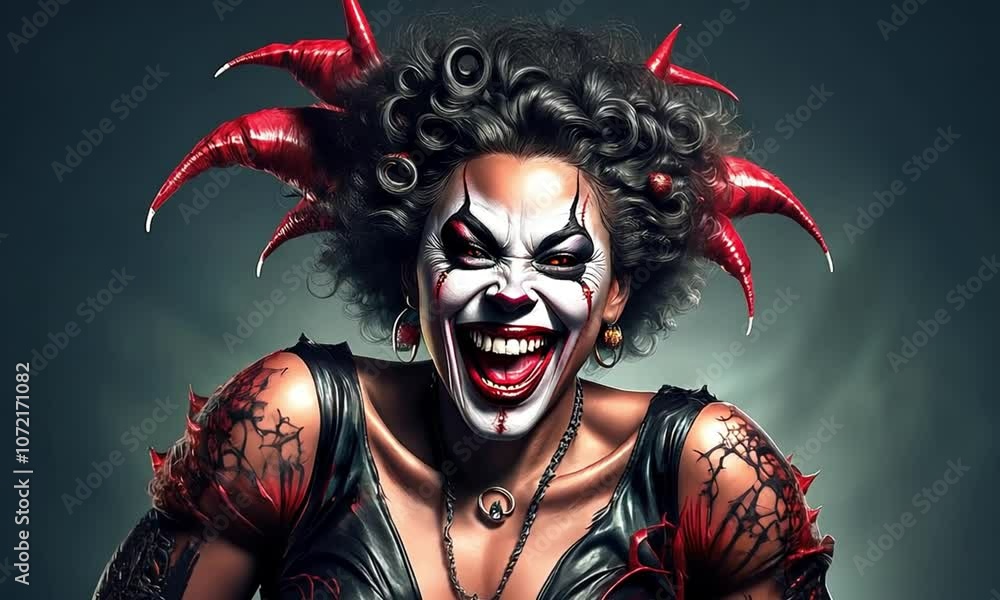 erratic and terrifying joker laughing with smoke and dark background erratic and terrifying joker laughing with smoke and dark background
