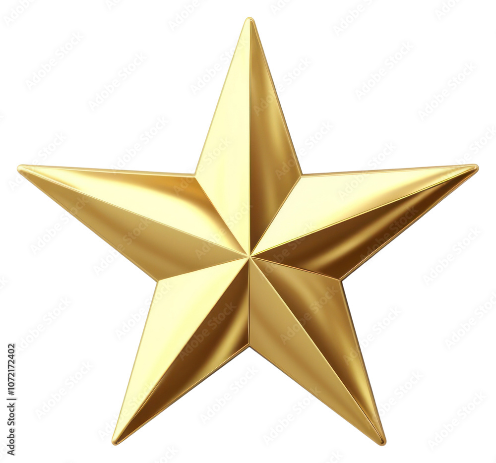 Fototapeta premium PNG Gold symbol star white background.