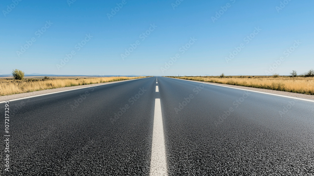 Fototapeta premium Future and Possibilities: Long Open Road to the Horizon