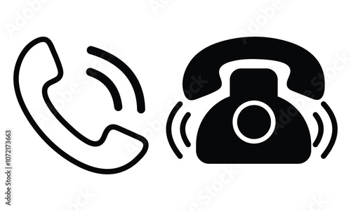 Sleek and Functional Call Icon Set for Mobile Communication Apps.