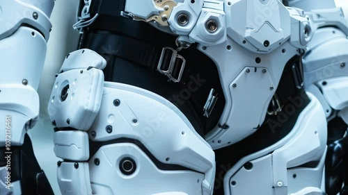 Wallpaper Mural Futuristic exoskeleton suit showcasing advanced robotic technology and design Torontodigital.ca