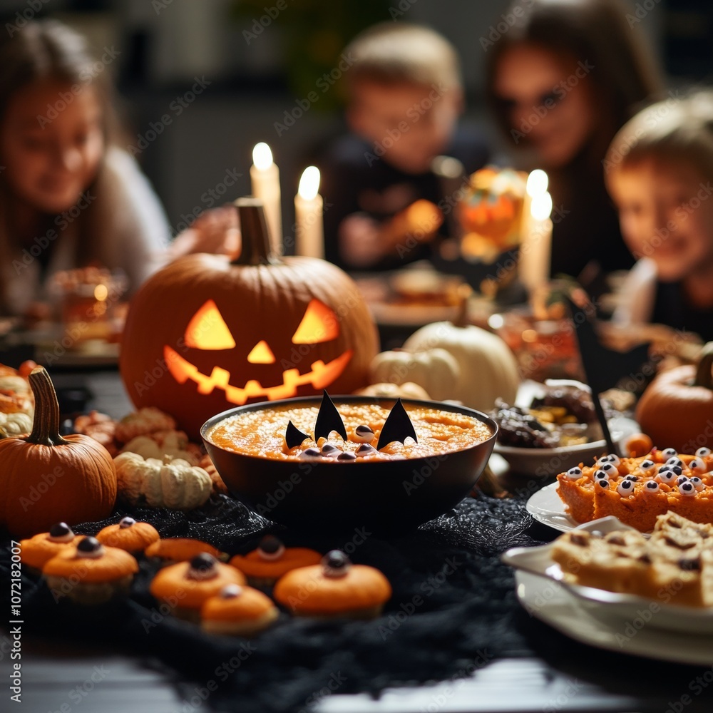 Halloween Party Food and Decorations. Halloween Party Food and Decorations.