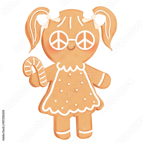 Cute Gingerbread Cookie Character for Christmas decoration 