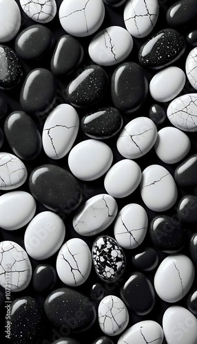 Explore the beauty of black and white pebbles to enhance your home decor aesthetics