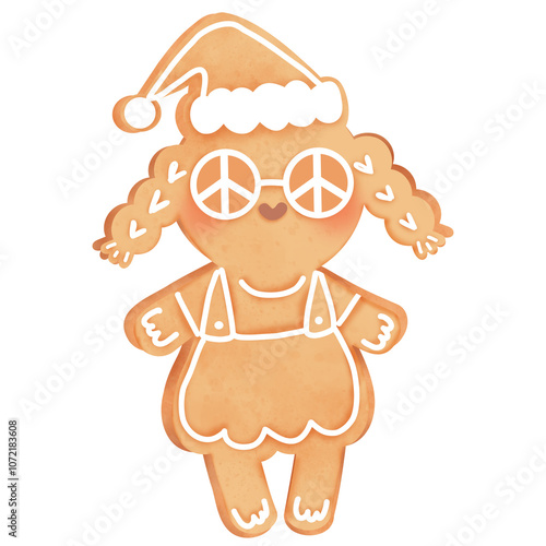Cute Gingerbread Cookie Character for Christmas decoration 
