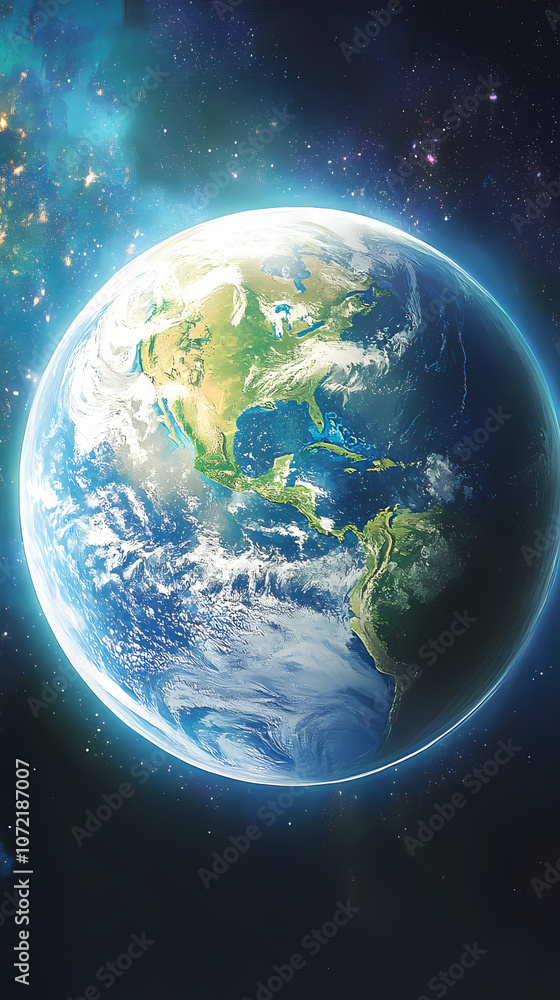 Fototapeta premium Earth Day in Anime Manga Style: Nature and Conservation Art