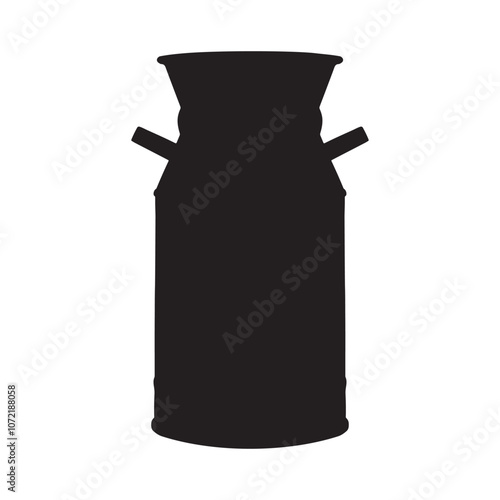 Rustic Farmhouse Vase Silhouette Vector Illustration