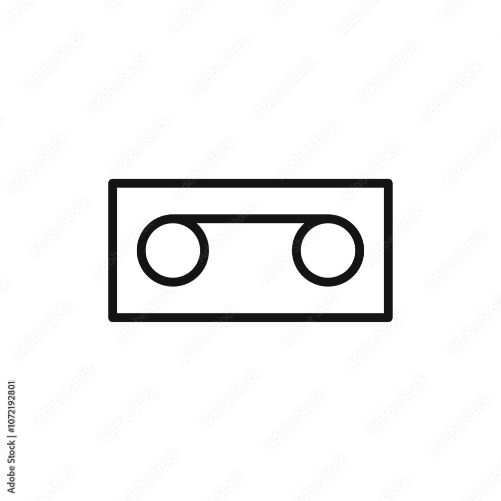 Audio icon black and white vector outline sign Audio icon black and white vector outline sign