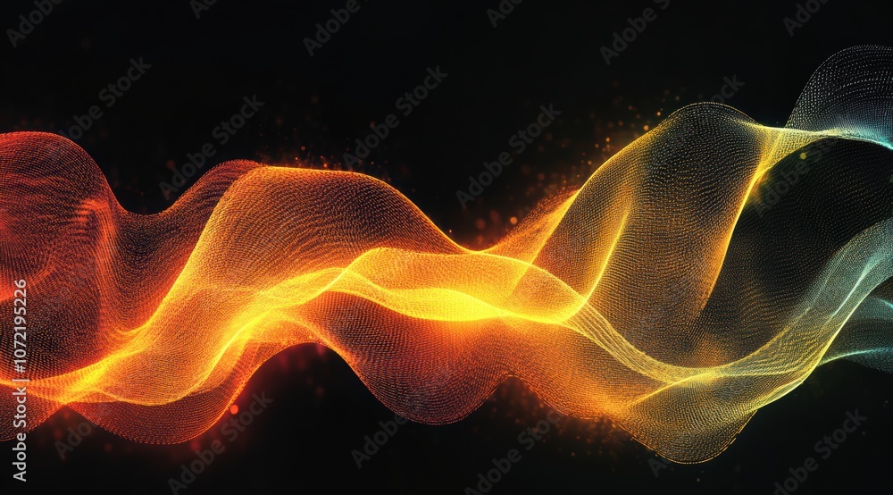 Fototapeta premium Abstract neon textures resembling flowing energy