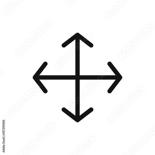 Drag icon black and white vector outline sign