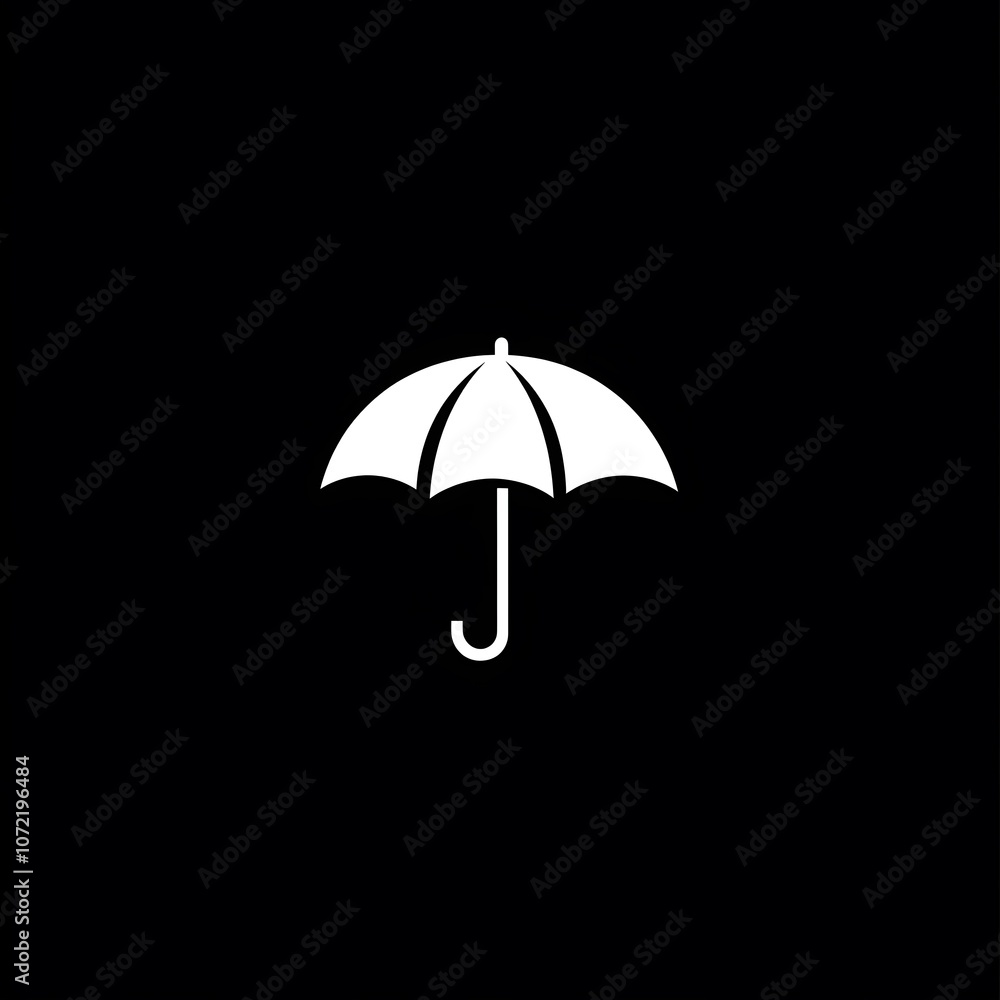 Rain Umbrella rainy weather personal protection icon logo Rain Umbrella rainy weather personal protection icon logo