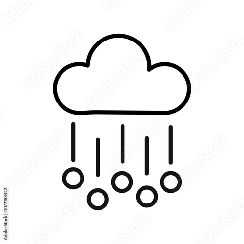 Hail icon black and white vector outline sign