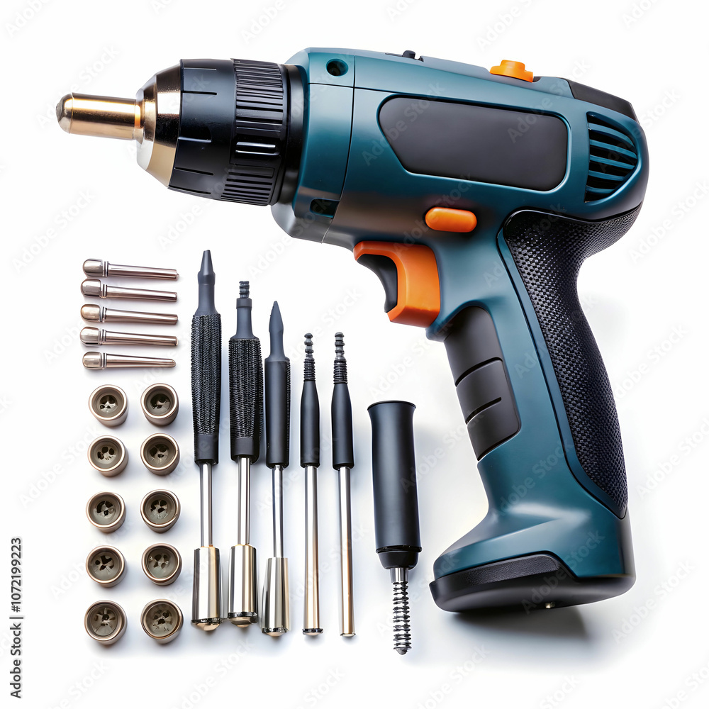 An electric screwdriver featuring customizable attachments, enhancing versatility and efficiency for various tasks in DIY projects. An electric screwdriver featuring customizable attachments, enhancing versatility and efficiency for various tasks in DIY projects.