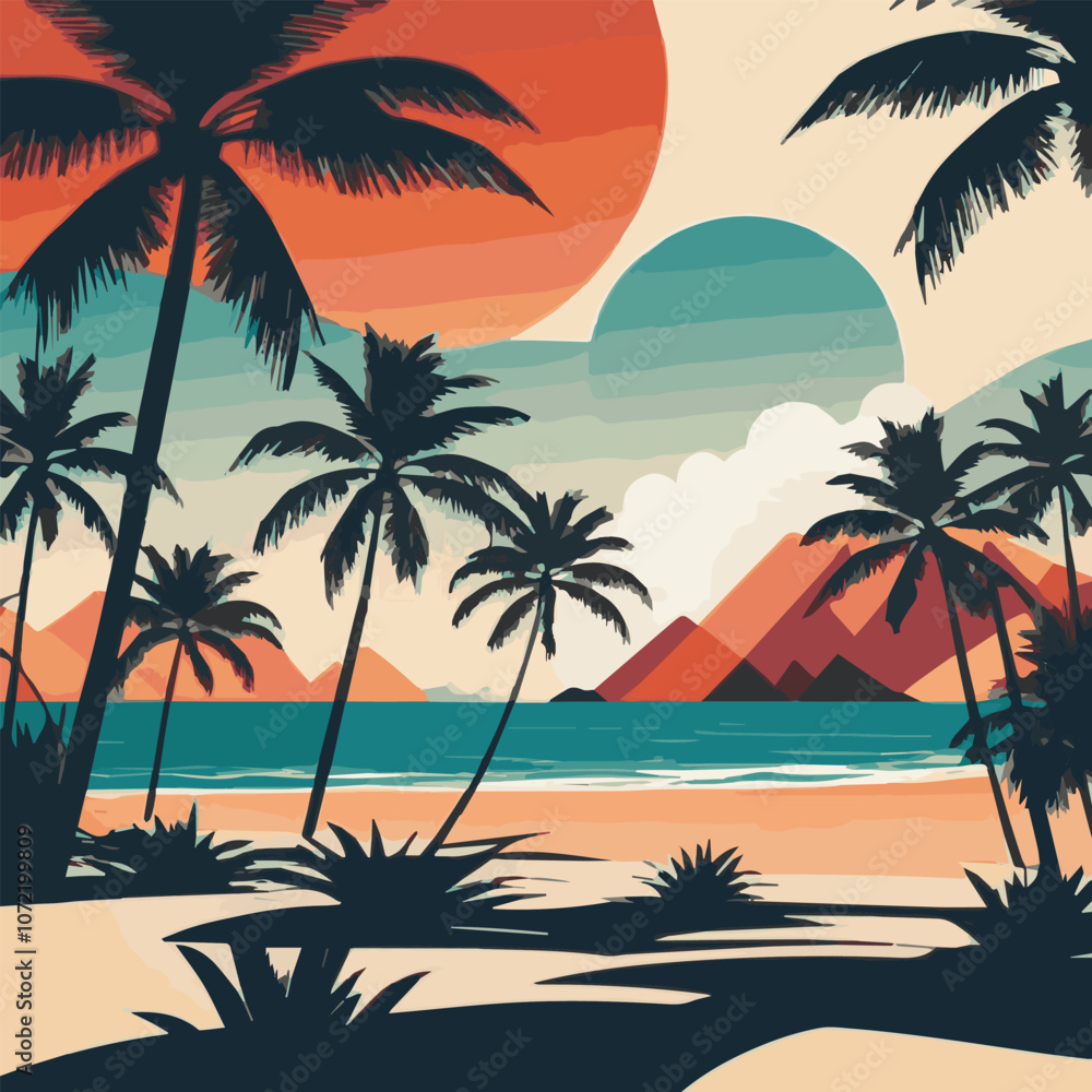 Tranquil closeup calm sea water waves with palm trees. Beautiful sunrise sunset sunlight. Tropical island beach landscape exotic shore coast. Summer vacation, holiday amazing nature. Relax paradise. Tranquil closeup calm sea water waves with palm trees. Beautiful sunrise sunset sunlight. Tropical island beach landscape exotic shore coast. Summer vacation, holiday amazing nature. Relax paradise.