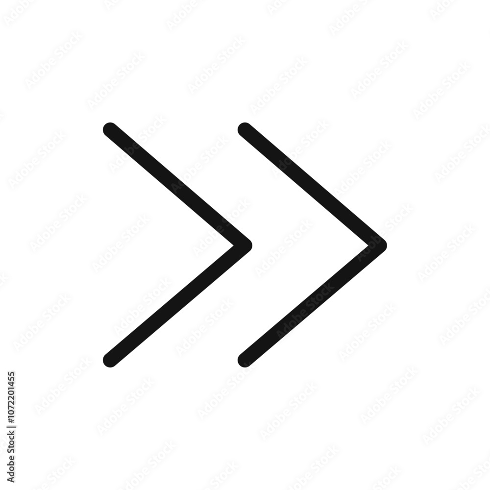 Next arrow icon black and white vector outline sign Next arrow icon black and white vector outline sign