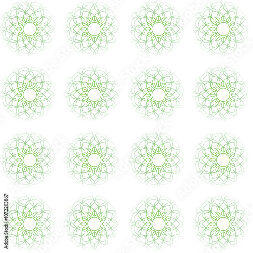 A highly intricate circular mandala design with floral patterns, golden accents, and a soft gradient background, inspired by traditional Indian art