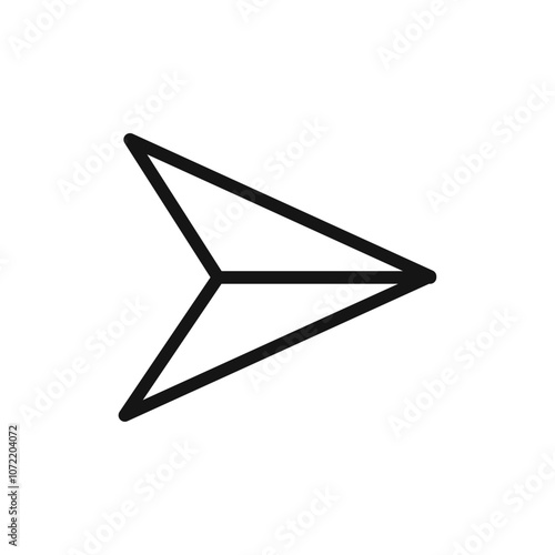 Send icon black and white vector outline sign