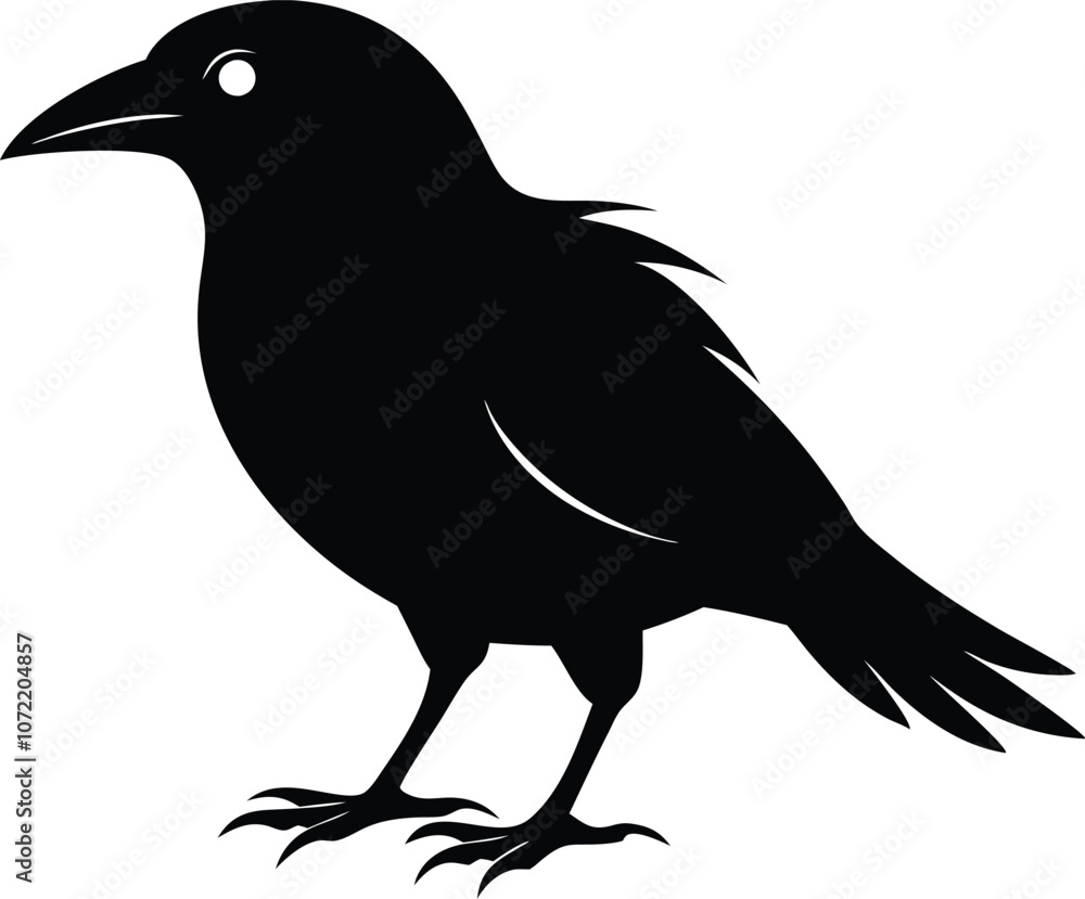 Naklejka premium black bird silhouette,animal silhouette vector illustration 