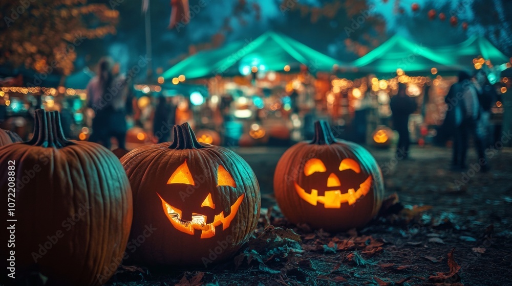 Obraz premium Jack-O'-Lantern Halloween Night.