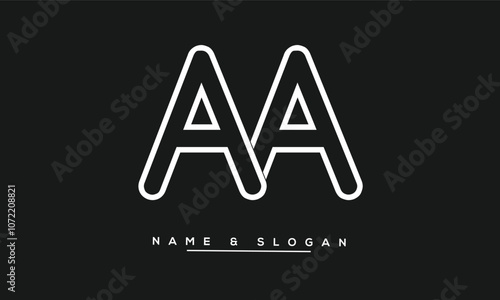 AA Abstract Letters Logo Monogram