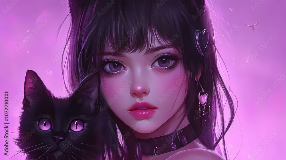 Mythical Anime Manga Godess Bastet/Bast with Animal-Human Hybrid Form Mythical Anime Manga Godess Bastet/Bast with Animal-Human Hybrid Form