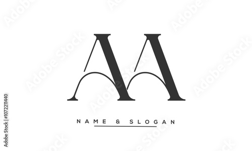AA Abstract Letters Logo Monogram