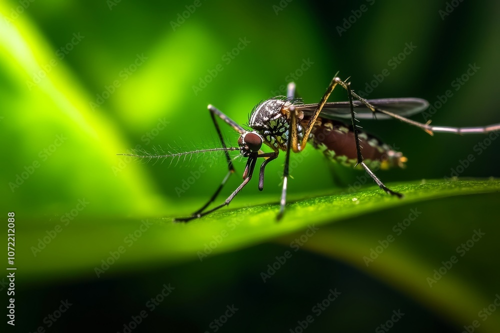 Mosquito in the Lush Green Foliage