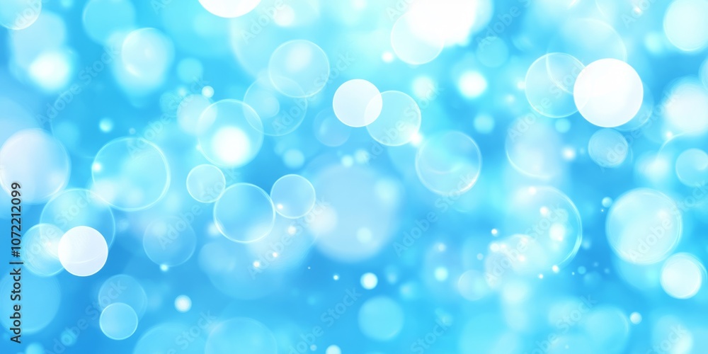 Abstract Blue Bokeh Background with Light Circles Abstract Blue Bokeh Background with Light Circles