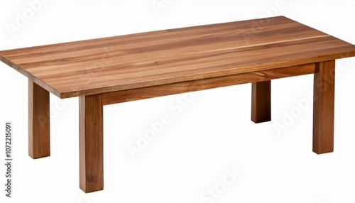 a rectangular oak dining table on White background PNG