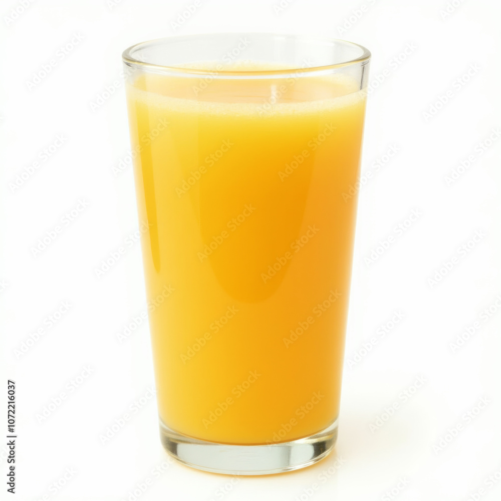 Glass of Fresh Orange Juice with Orange Slices Isolated on White Glass of Fresh Orange Juice with Orange Slices Isolated on White