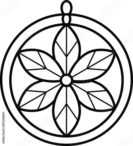 Bohemian Dreamcatcher Vector Icon Design