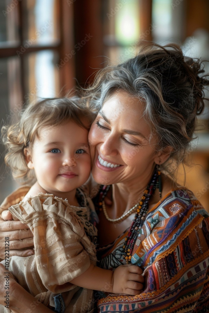 Warm Embrace of a Mother and Child Warm Embrace of a Mother and Child