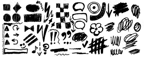 Underline brushstroke set, vector doodle line scribble, black pencil hand drawn divider collection. Sketch marker border, crayon stripe kit, grunge creative text decoration. Underline brushstroke