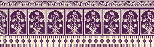 Obraz na płótnie seamless beautiful wallpaper cards border design floral leaf vintage ornament Victorian geometric ethnic print paisley pattern w salonie