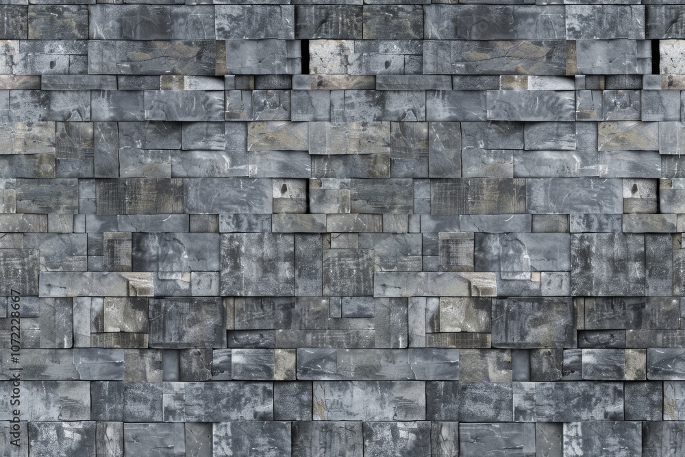 Fototapeta premium A close-up of a textured gray stone wall.