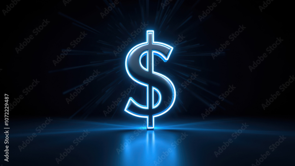 Stablecoin depicted as a shining, three-dimensional currency symbol with rays emanating from it. Stablecoin depicted as a shining, three-dimensional currency symbol with rays emanating from it.