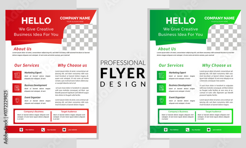 Creative modern multiple color simple corporate flyer design template for your business