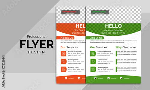 Creative modern multiple color simple corporate flyer design template for your business