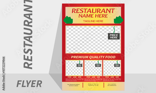 Creative modern multiple color simple corporate flyer design template for your restaurant