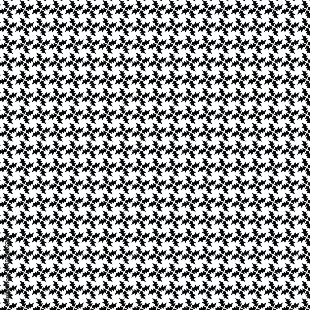 Black and white vector seamless pattern with small diamonds , star shapes ,rhombuses .Abstract black and white geometric texture .Simple minimal wide repeat background . Black and white vector seamless pattern with small diamonds , star shapes ,rhombuses .Abstract black and white geometric texture .Simple minimal wide repeat background .