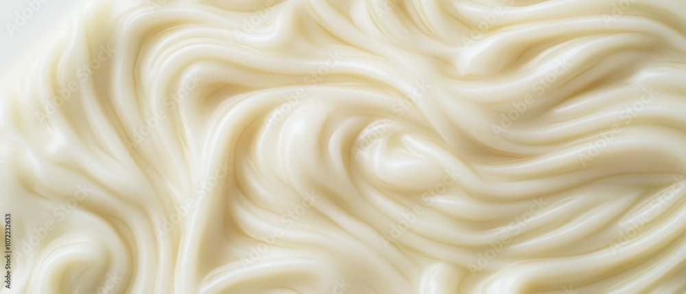 Obraz premium Smooth and creamy texture of whipped cream or meringue