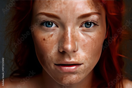 woman with freckles close up of a womans face with freckles high