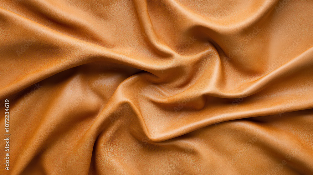 Obraz premium Soft aged leather hide with warm tones and smooth texture