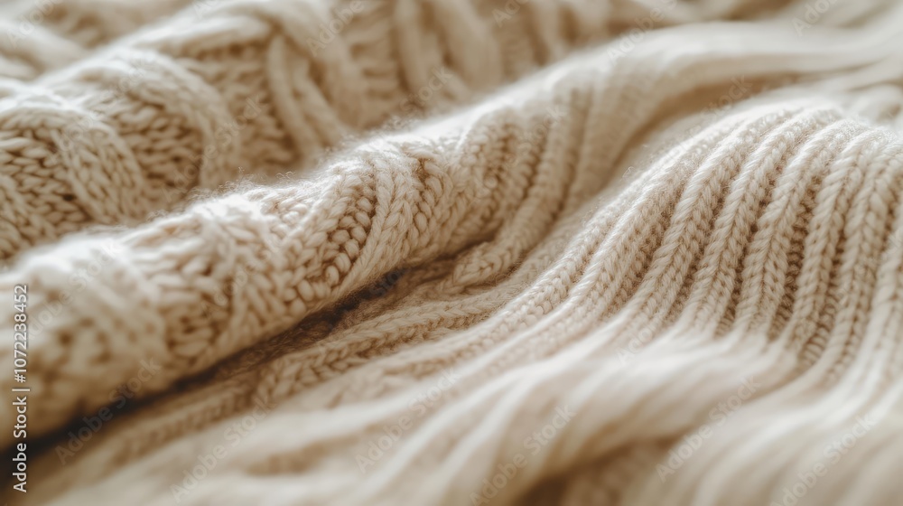 Close-up of a soft cashmere sweater in beige tones, showcasing texture and understated luxury. Close-up of a soft cashmere sweater in beige tones, showcasing texture and understated luxury.