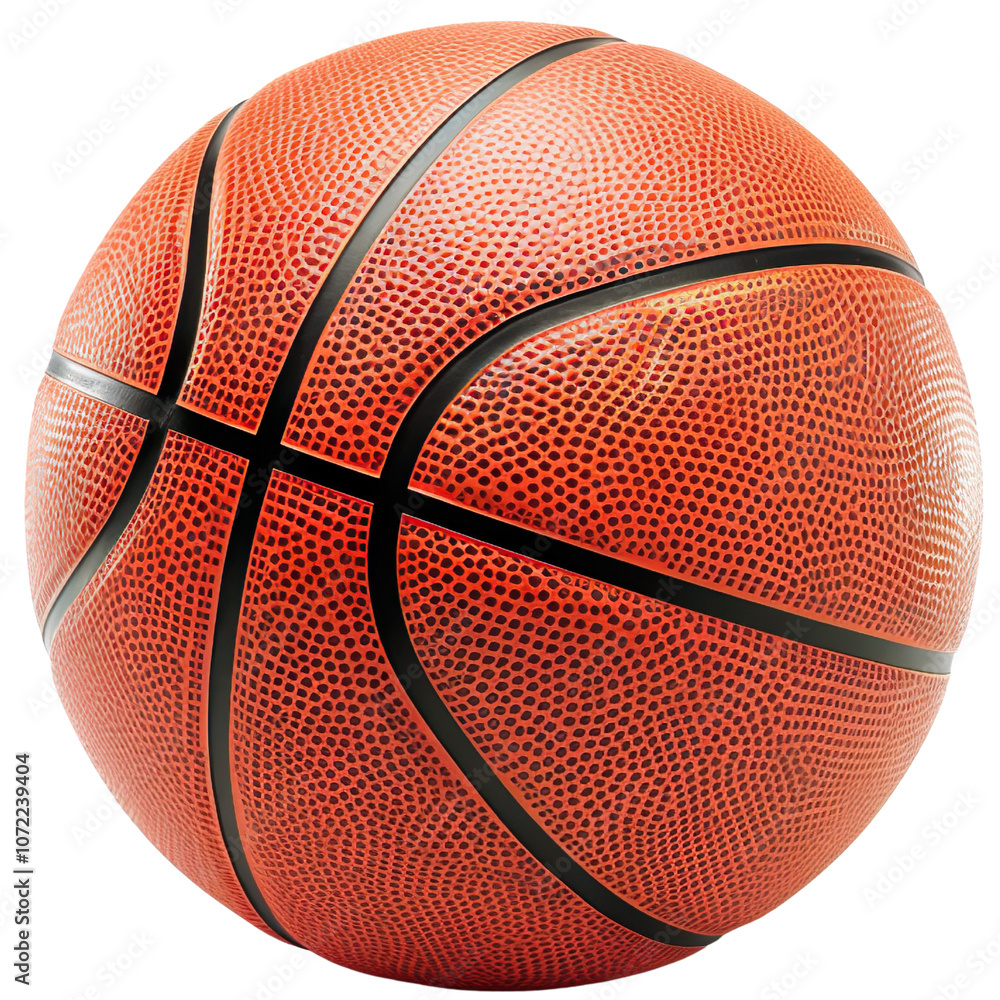 Fototapeta premium Basketball full details isolated on a transparent background